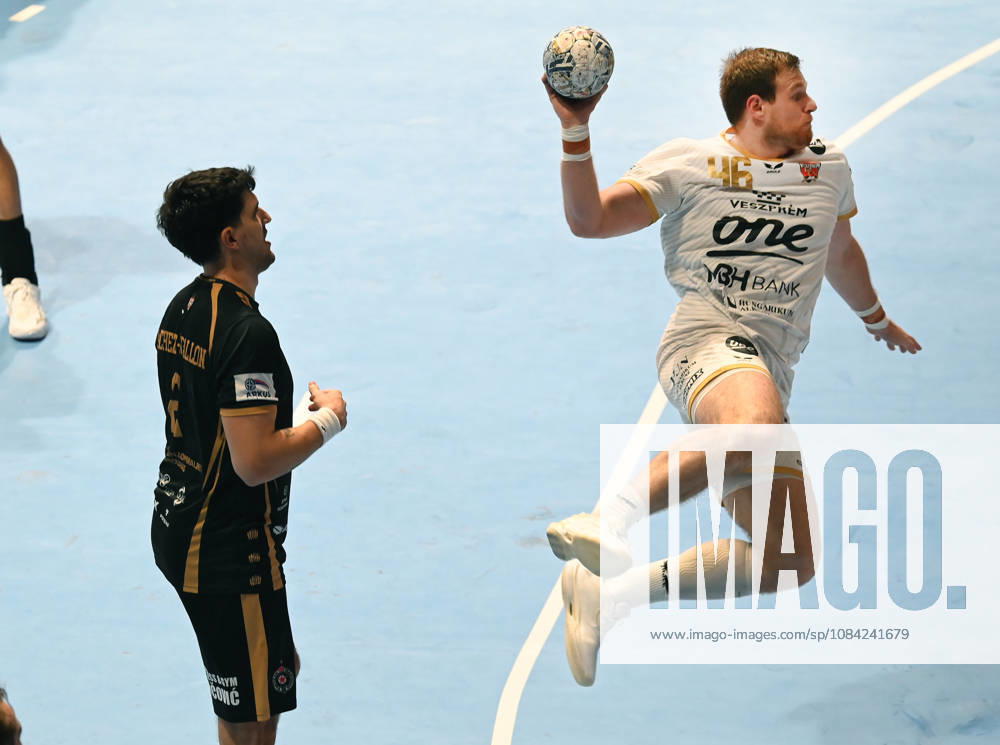 PARTIZAN vs VESZPREM DRAGAN PECHMALBEC, handball player of Veszprem, during the EHF Champions League against Partizan Belgrade, at Aleksandar Nikolic Hall. Belgrade, 07.10.2026. photo: Nebojsa Parausic MN Press HANDBALL, EHF CHAMPIONS LEAGUE, VESZPREM, PARTIZAN Belgrade Aleksandar Nikolic Hall Serbia