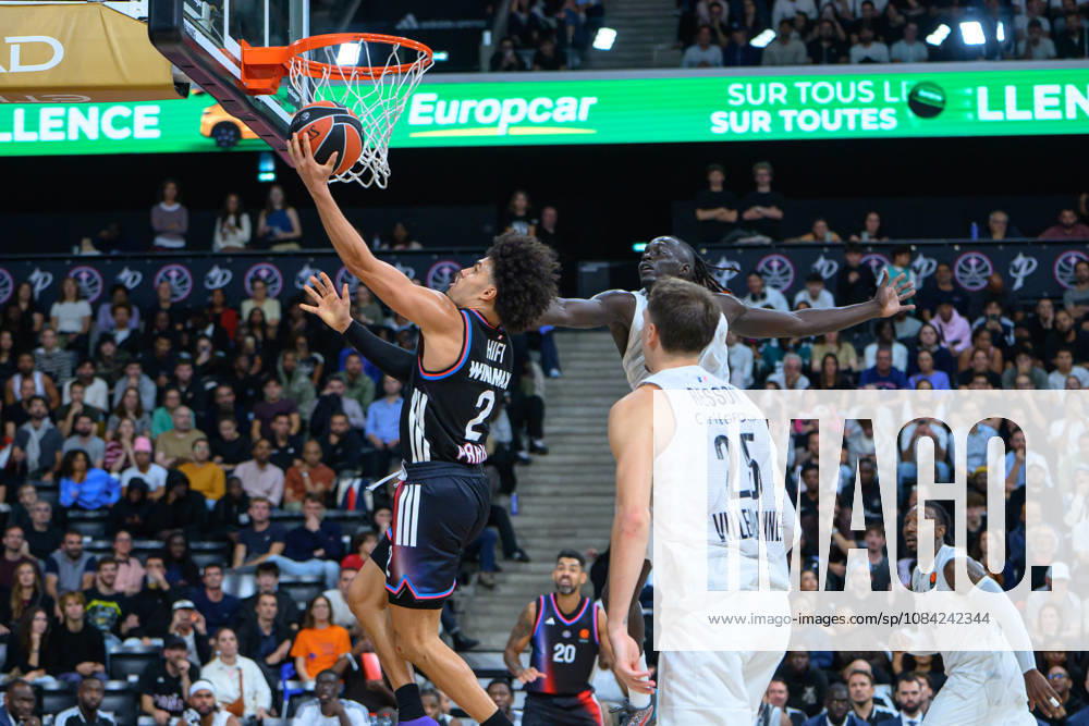 EuroLeague 2026, Paris Basketball vs LDLC ASVEL Villeurbanne, Basketball Nadir Hifi of Paris Basket and BOTH GACH of ASVEL during the EuroLeague 2026 match between Paris Basketball and LDLC ASVEL Villeurbanne at Adidas Arena on October 07, 2026 in Paris, France. Paris Adidas Arena France