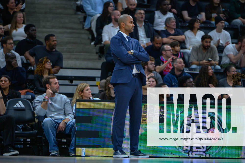 EuroLeague 2026, Paris Basketball vs LDLC ASVEL Villeurbanne, Basketball ASVEL Head Coach TONY PARKER during the EuroLeague 2026 match between Paris Basketball and LDLC ASVEL Villeurbanne at Adidas Arena on October 07, 2026 in Paris, France. Paris Adidas Arena France
