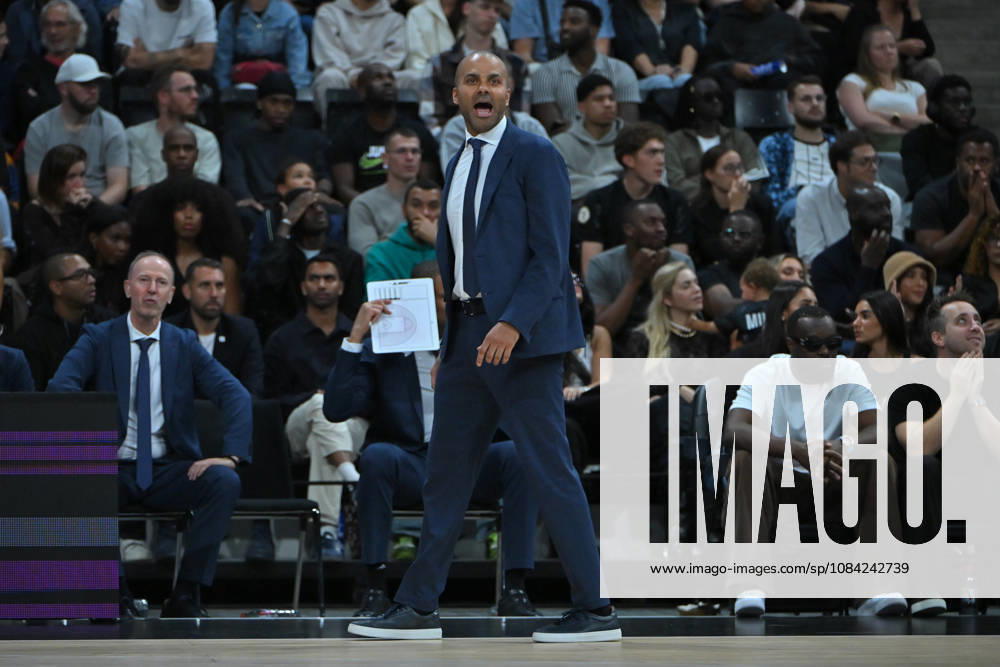 EuroLeague 2026, Paris Basketball vs LDLC ASVEL Villeurbanne, Basketball ASVEL Head Coach TONY PARKER during the EuroLeague 2026 match between Paris Basketball and LDLC ASVEL Villeurbanne at Adidas Arena on October 07, 2026 in Paris, France. Paris Adidas Arena France