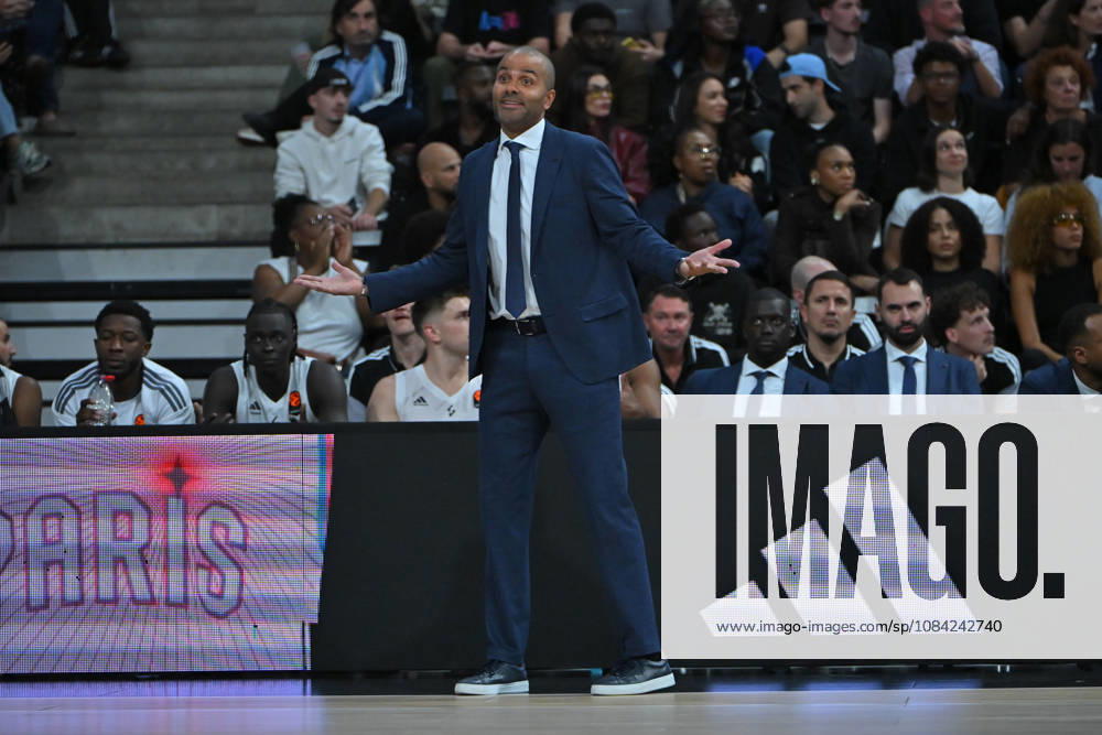 EuroLeague 2026, Paris Basketball vs LDLC ASVEL Villeurbanne, Basketball ASVEL Head Coach TONY PARKER during the EuroLeague 2026 match between Paris Basketball and LDLC ASVEL Villeurbanne at Adidas Arena on October 07, 2026 in Paris, France. Paris Adidas Arena France