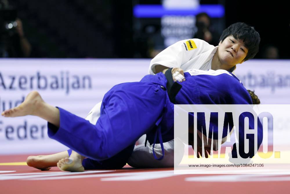 Judo: World championships Haruka Kaju (white) of Japan competes en route to beating Kerem Primo of Israel in the women s 63-kilogram final at the judo world championships in Baku, Azerbaijan, on Oct. 7, 2026. A14AA0005630393P
