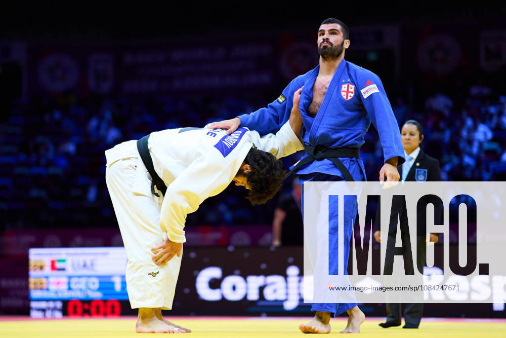 (L-R) Omarov Gadzhimurad (UAE), Grigalashvili Tato (GEO), OCTOBER 7, 2026 -Judo : World Judo Championships BAKU2026 Mens -81kg 2nd Round match at National Gymnastics Arena in Baku, Azerbaijan. Noxthirdxpartyxsales aflo_354044847 KenxAsakurax