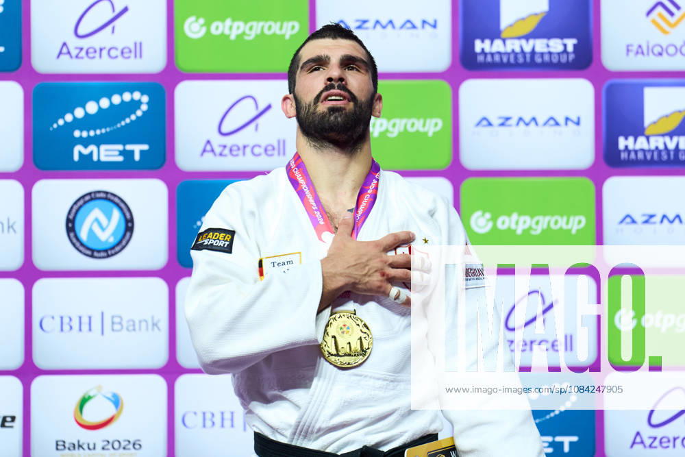Grigalashvili Tato (GEO), OCTOBER 7, 2026 - Judo : World Judo Championships BAKU2026 Mens -81kgMedal Ceremony at National Gymnastics Arena in Baku, Azerbaijan. Noxthirdxpartyxsales aflo_354070414 KenxAsakurax