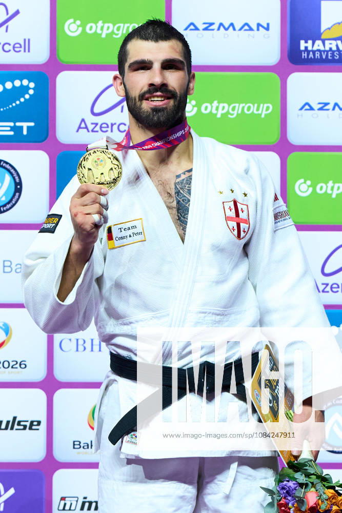 Grigalashvili Tato (GEO), OCTOBER 7, 2026 - Judo : World Judo Championships BAKU2026 Mens -81kgMedal Ceremony at National Gymnastics Arena in Baku, Azerbaijan. Noxthirdxpartyxsales aflo_354070417 KenxAsakurax