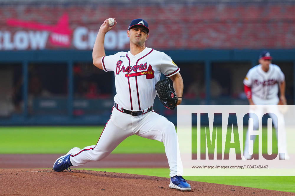 Tyler Mahle (Braves) Starting pitcher Tyler Fermin Mahle Oct.7,2026 - Baseball : MLB, Baseball Herren, USA National League Division Series Atlanta Braves vs. Los Angeles Dodgers Venue: Truist Park (Cumberland, Georgia, USA) aflo_354249827 YujixArakawax