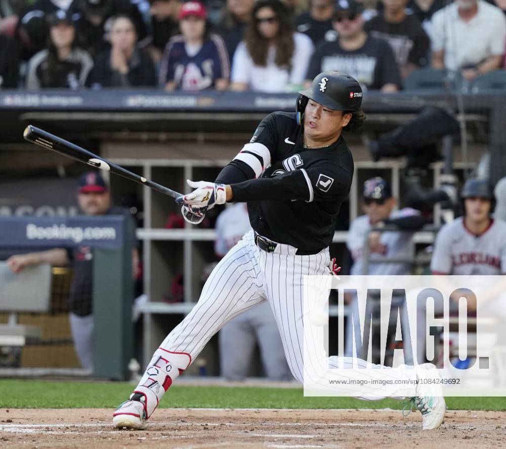 Baseball: Division Series between Guardians and White Sox Chicago White Sox first baseman Munetaka Murakami strikes out swinging in the third inning of Game 3 of the American League Division Series against the Cleveland Guardians at Rate Field in Chicago on Oct. 7, 2026. A14AA0005630460P