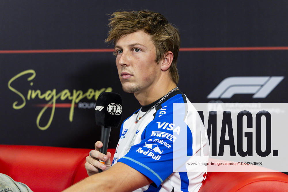 F1 - SINGAPORE GRAND PRIX 2026 LAWSON Liam (nzl), Visa Cash App RB F1 Team VCARB03, portrait, pre-event press conference, PK, Pressekonferenz during the 2026 Formula 1 Singapore Grand Prix, 17th round of the 2026 Formula One World Championship, WM, Weltmeisterschaft from October 9 to 11, 2026 on the Marina Bay Street Circuit, in Singapore, Singapore - SingaporeSingapore