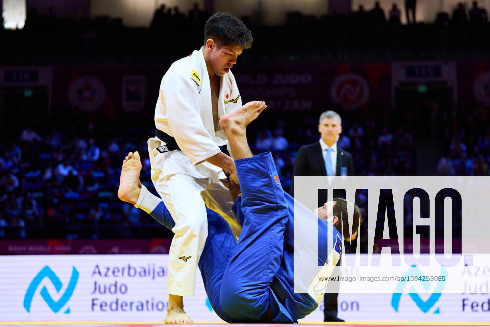 (Top-Bottom) Sanshiro Murao (JPN), Majdov Nemanja (SRB), OCTOBER 8, 2026 -Judo : World Judo Championships BAKU2026 Mens -90kgQuarter-final match at National Gymnastics Arena in Baku, Azerbaijan. aflo_354298641 KenxAsakurax