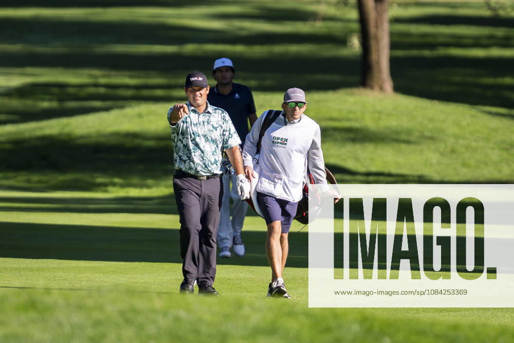 Open de Espana presented by Madrid - Day One MADRID, SPAIN - OCTOBER 8: Patrick Reed of United States interacts with his caddie on day one of the Open de Espana presented by Madrid at Club de Campo Villa de Madrid on October 8, 2026 in Madrid, Spain. Madrid Club de Campo Villa de Madrid Madrid Spain