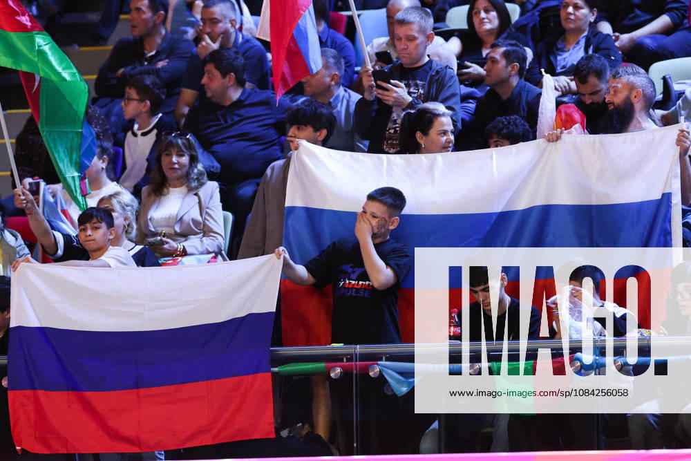 AZERBAIJAN, BAKU - OCTOBER 8, 2026: Russia s fans are pictured during the 2026 World Judo Championships at the National Gymnastics Arena 2026 World Judo Championships In Baku - ZUMAt113 20261008_zaa_t113_481