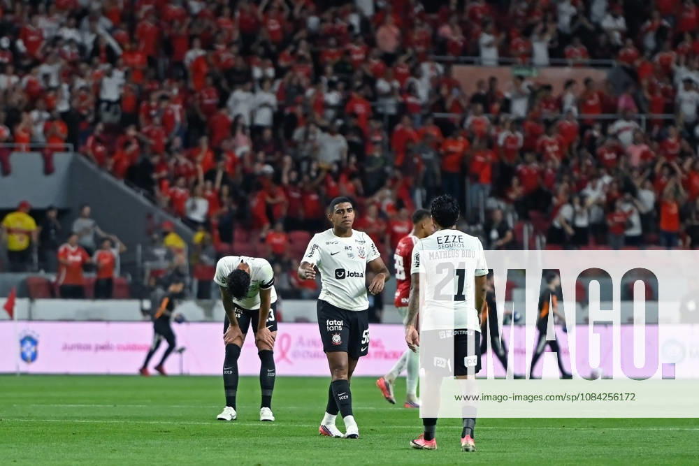 7th October 2026; Beira-Rio Stadium, Porto Alegre, Brazil; Brazilian Serie A Football, Internacional versus Corinthians; Gui Negao of Corinthians shows dejection after the teams 2-1 defeat after the match MaxxPeixoto DiaEsportivo