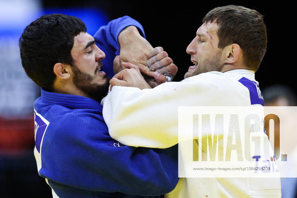 AZERBAIJAN, BAKU - OCTOBER 8, 2026: Murad Fatiyev (L) of Azerbaijan and Nemanja Majdov of Serbia compete in their -90 kg bout as part of the 2026 World Judo Championships at the National Gymnastics Arena 2026 World Judo Championships In Baku - ZUMAt113 20261008_zaa_t113_625