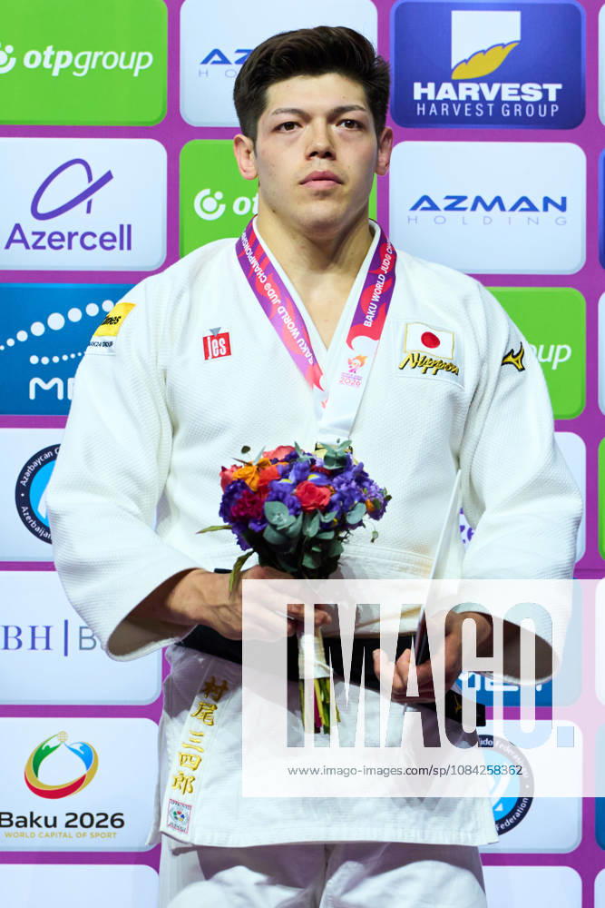 Sanshiro Murao (JPN), OCTOBER 8, 2026 -Judo : World Judo Championships BAKU2026 Mens -90kgMedal Ceremony at National Gymnastics Arena in Baku, Azerbaijan. aflo_354330839 KenxAsakurax