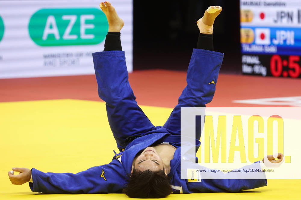 AZERBAIJAN, BAKU - OCTOBER 8, 2026: Goki Tajima of Japan is pictured during a -90 kg bout against Sanshiro Murao of Japan as part of the 2026 World Judo Championships at the National Gymnastics Arena 2026 World Judo Championships In Baku - ZUMAt113 20261008_zaa_t113_643