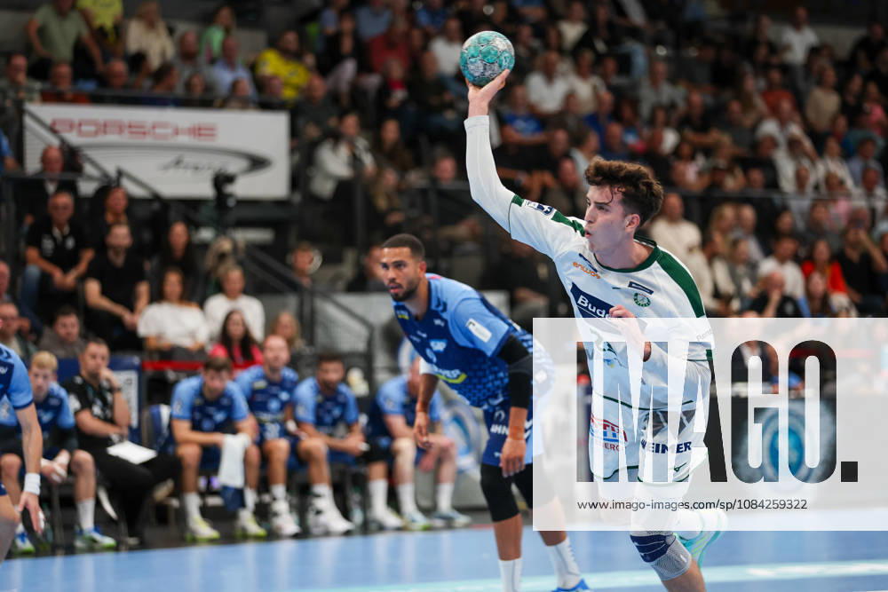 Marti Soler (HSG Wetzlar, 23) beim Wurf GER, TVB Stuttgart vs. HSG Wetzlar, Handball, Opel Handball-Bundesliga, 8. Spieltag, Spielzeit 2026 2027, 08.10.2026 GER, TVB Stuttgart vs. HSG Wetzlar, Handball, Opel Handball-Bundesliga, 8. Spieltag, Spielzeit 2026 2027, 08.10.2026 Stuttgart