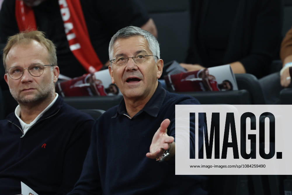 Herbert Hainer (FC Bayern Muenchen, Praesident) gestikuliert, GER, FC Bayern Basketball vs. Virtus Bologna, Basketball, Euroleague, 4. Spieltag, Saison 2026 2027, 08.10.2026, GER, FC Bayern Basketball vs. Virtus Bologna, Basketball, Euroleague, 4. Spieltag, Saison 2026 2027, 08.10.2026 Muenchen