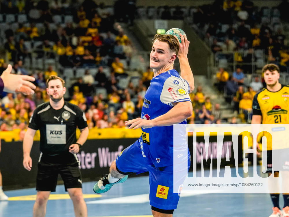 Handball Opel HBL, Rhein-Neckar Loewen - ThSV Eisenach v.l. Felix Aellen (ThSV Eisenach)