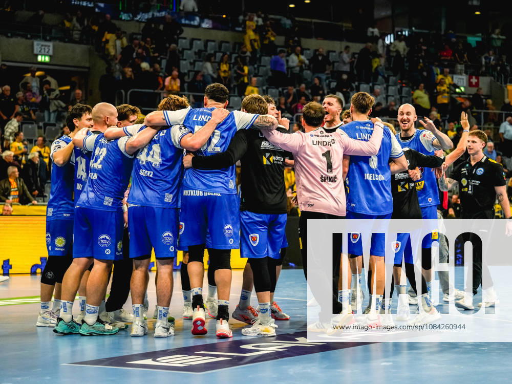 Handball Opel HBL, Rhein-Neckar Loewen - ThSV Eisenach v.l. Jubel ThSV Eisenach