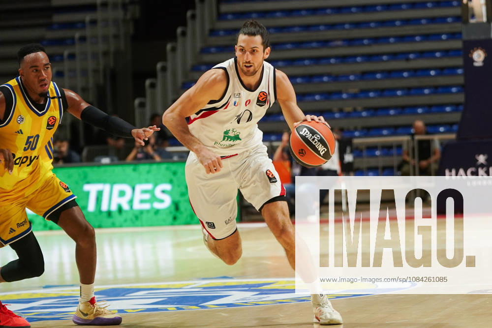 2026108, Belgrade, Serbia - Maccabi Rapyd Tel Aviv and Armani Olimpia Milan play a EuroLeague basketball game at the Aleksandar Nikolic Hall. BOLMARO LEANDRO in action. Belgrade Serbia - ZUMAd223 20261008_zip_d223_026