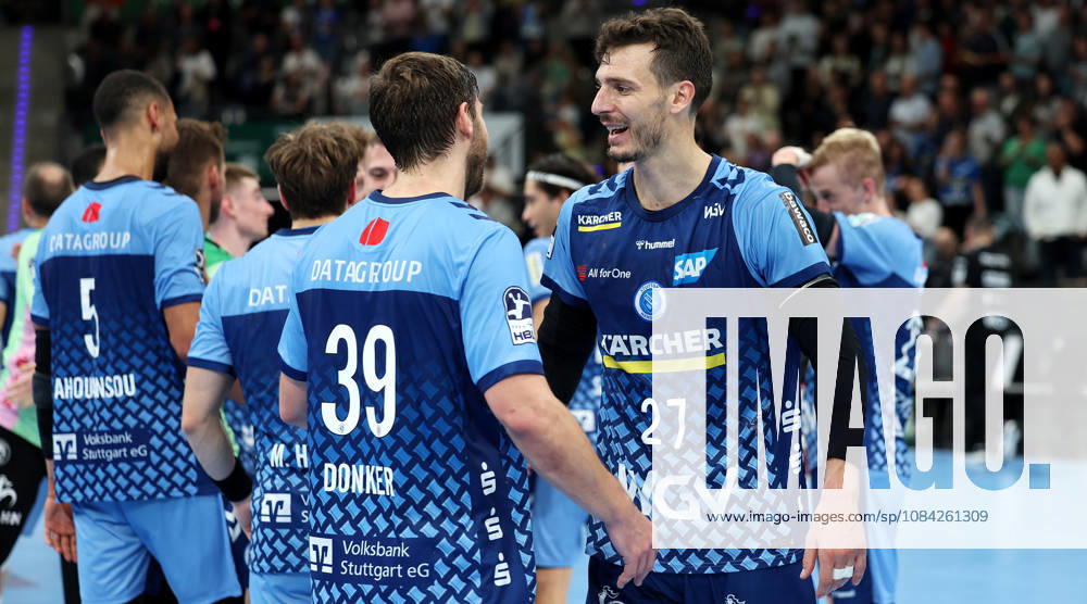 2026.10.08 Deutschland, Stuttgart Handball TVB Stuttgart vs. HSG Wetzlar, vorn v.l. Malte Donker, Philipp Meyer (TVB)