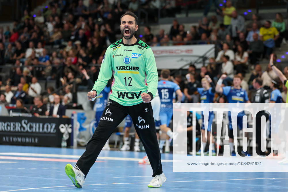 Mohamed El Tayar (TVB Stuttgart, 12) freut sich GER, TVB Stuttgart vs. HSG Wetzlar, Handball, Opel Handball-Bundesliga, 8. Spieltag, Spielzeit 2026 2027, 08.10.2026 GER, TVB Stuttgart vs. HSG Wetzlar, Handball, Opel Handball-Bundesliga, 8. Spieltag, Spielzeit 2026 2027, 08.10.2026 Stuttgart