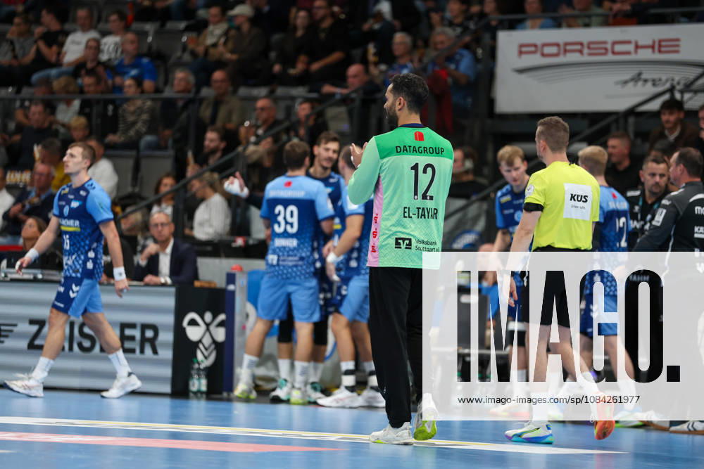 Mohamed El Tayar (TVB Stuttgart, 12) GER, TVB Stuttgart vs. HSG Wetzlar, Handball, Opel Handball-Bundesliga, 8. Spieltag, Spielzeit 2026 2027, 08.10.2026 GER, TVB Stuttgart vs. HSG Wetzlar, Handball, Opel Handball-Bundesliga, 8. Spieltag, Spielzeit 2026 2027, 08.10.2026 Stuttgart