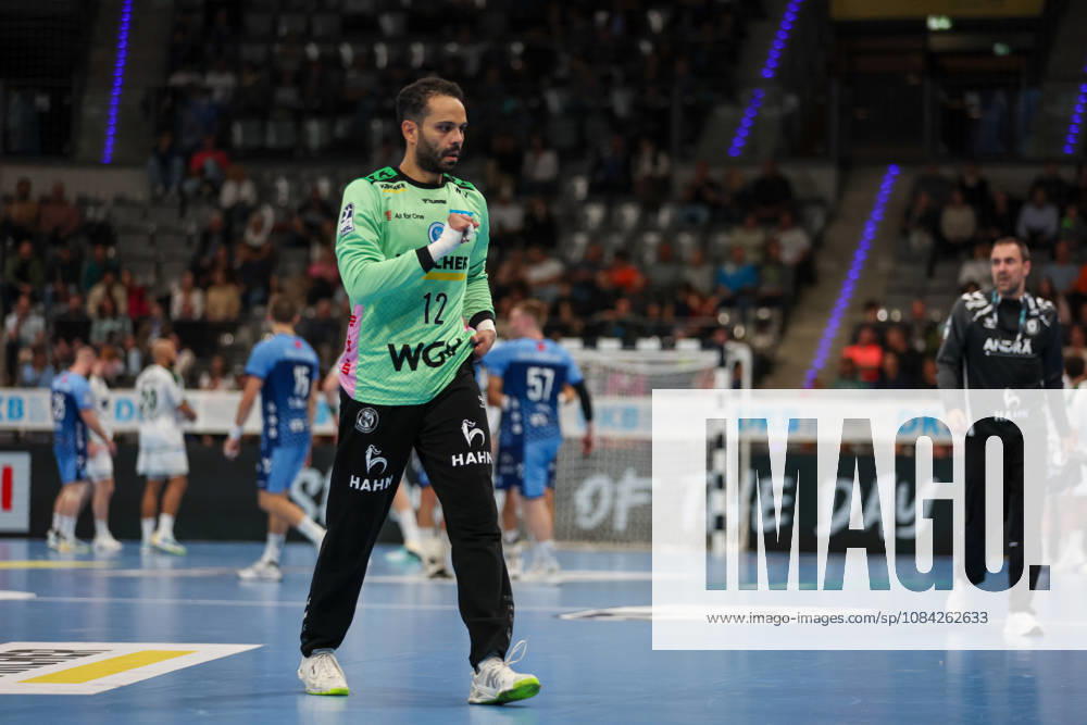 Mohamed El Tayar (TVB Stuttgart, 12) freut sich GER, TVB Stuttgart vs. HSG Wetzlar, Handball, Opel Handball-Bundesliga, 8. Spieltag, Spielzeit 2026 2027, 08.10.2026 GER, TVB Stuttgart vs. HSG Wetzlar, Handball, Opel Handball-Bundesliga, 8. Spieltag, Spielzeit 2026 2027, 08.10.2026 Stuttgart