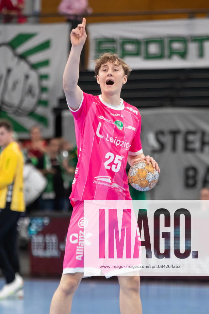 Handball, HBL2: SC DHfK Leipzig - TuS N-Lübbecke; 08.10.2026 Caspar Gauer (25, SC DHfK Leipzig). Handball, 2. Bundesliga, Saison 2026 2027, 7. Spieltag: SC DHfK Leipzig vs. TuS N-Lübbecke am 08.10.2026 in der Quarterback Immobilien Arena Leipzig.