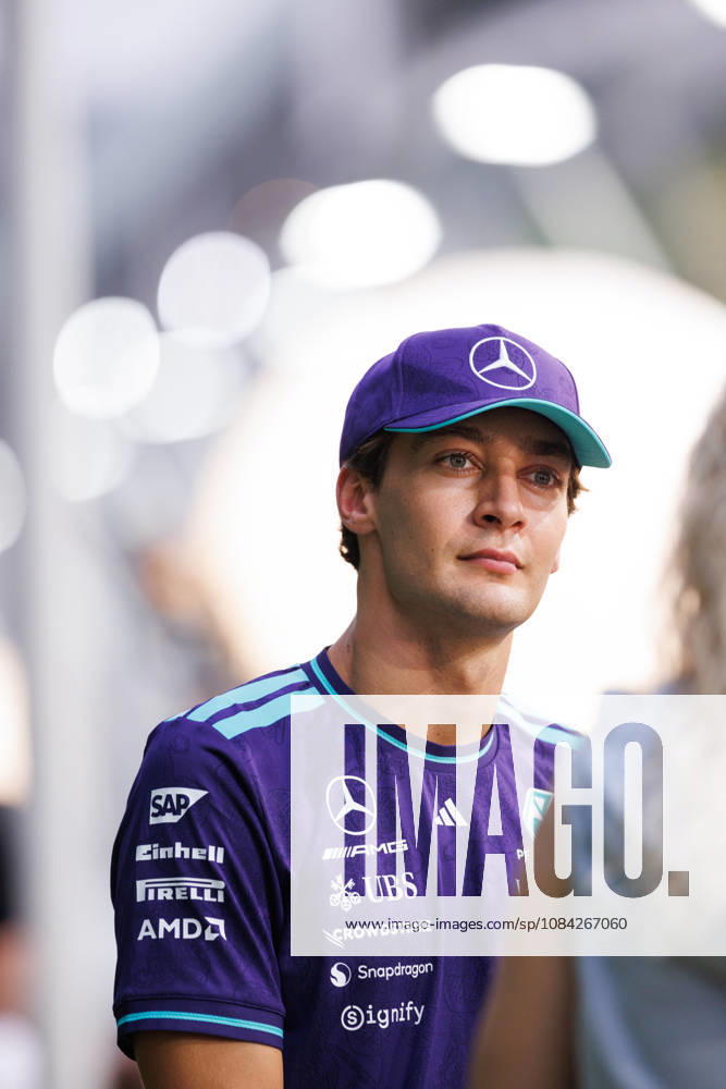 George Russell of Great Britain and the Mercedes-AMG PETRONAS Formula One Team in the paddock ahead of the F1 Grand Prix of Singapore at the Marina Bay Street Circuit. Formula 1, Singapore Grand Prix 2026, Media Day - 08 Oct 2026 - ZUMAs197 20261008_aaa_s197_172