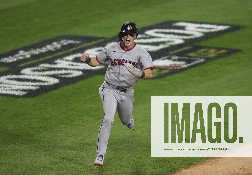 The Cleveland Guardians Travis Bazzana makes his way home to score a sixth-inning run against the Chicago White Sox in Game 4 of the American League Division Series at Rate Field on Thursday, Oct. 8, 2026, in Chicago. Sports News - October 8, 2026 - ZUMAm67_ 0869004862st