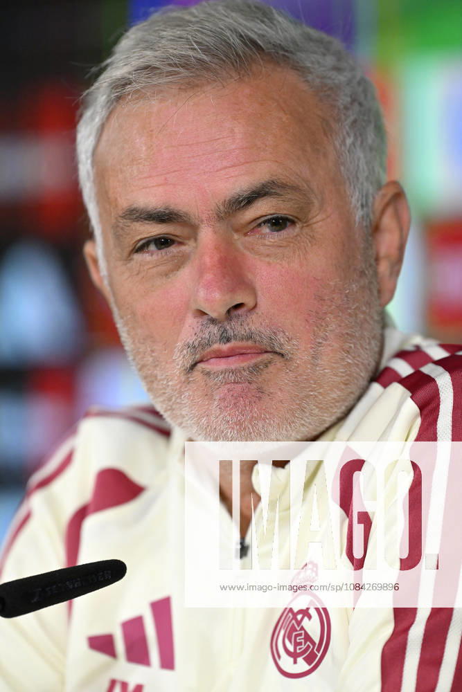 Real Madrid head coach Jose Mourinho MADRID, SPAIN - OCTOBER 9: Real Madrid head coach Jose Mourinho addresses journalists during a pre-match press conference, PK, Pressekonferenz at the club s Valdebebas training complex in Madrid, Spain on October 9, 2026. Mourinho responded to questions regarding squad preparation and tactical strategy ahead of their La Liga Matchday 8 fixture against Villarreal. Burak Akbulut Anadolu Madrid Spain. Editorial use only. Please get in touch for any other usage.