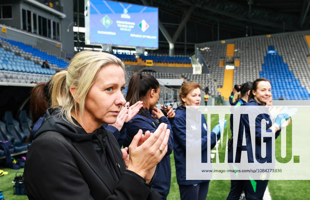 2027 FIFA Women s World Cup Round One Qualifying Play-off First Leg, Astana Arena, Astana, Kazakhstan 9 10 2026 Kazakhstan vs Republic of Ireland Ireland Head Coach Carla Ward before the game Carla Ward before the game 9 10 2026