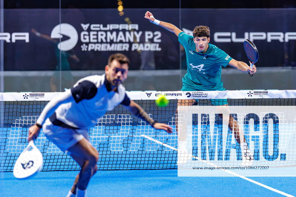 DÜSSELDORF, GERMANY - 9 OCTOBER 2026: Image shows Arturo Coello (ESP) and Gonzalo Alfonso (ARG) during CUPRA Germany Premier Padel P2 2026 Day 6: Quarterfinals at CASTELLO Düsseldorf on 9 10 2026 in Düsseldorf, Germany. Germany
