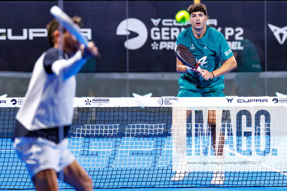 DÜSSELDORF, GERMANY - 9 OCTOBER 2026: Image shows Arturo Coello (ESP) and Gonzalo Alfonso (ARG) during CUPRA Germany Premier Padel P2 2026 Day 6: Quarterfinals at CASTELLO Düsseldorf on 9 10 2026 in Düsseldorf, Germany. Germany