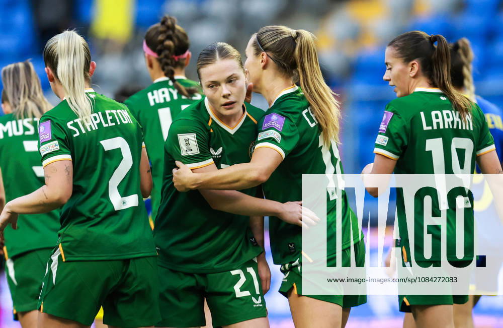 2027 FIFA Women s World Cup Round One Qualifying Play-off First Leg, Astana Arena, Astana, Kazakhstan 9 10 2026 Kazakhstan vs Republic of Ireland Irelands Kyra Carusa celebrates scoring their first goal with Emily Murphy Kyra Carusa celebrates scoring their first goal with Emily Murphy 9 10 2026