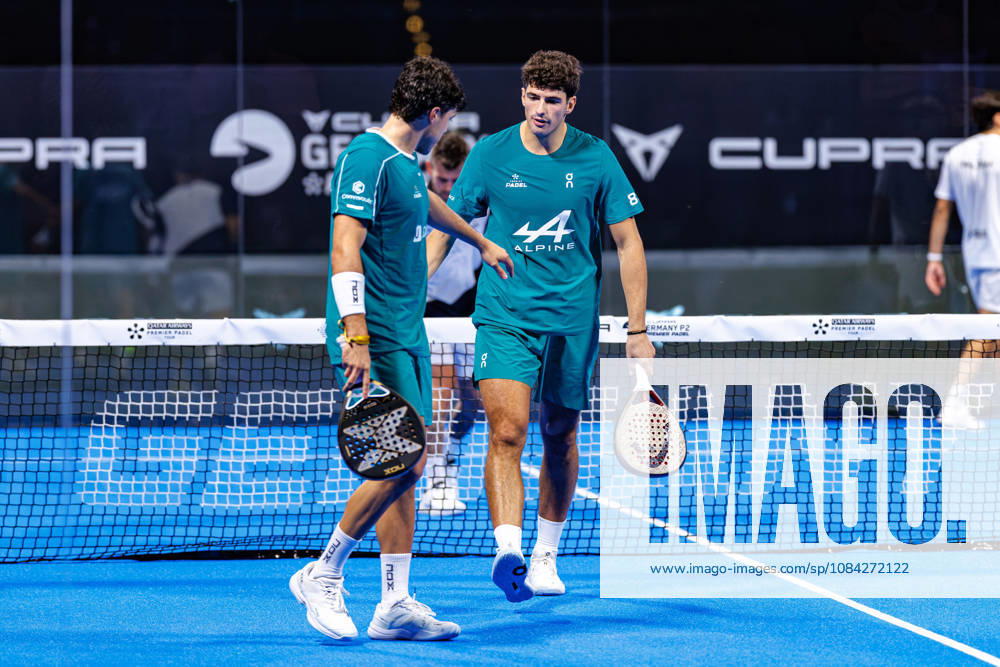 DÜSSELDORF, GERMANY - 9 OCTOBER 2026: Image shows Arturo Coello (ESP) and Agustin Tapia (ARG) during CUPRA Germany Premier Padel P2 2026 Day 6: Quarterfinals at CASTELLO Düsseldorf on 9 10 2026 in Düsseldorf, Germany. Germany