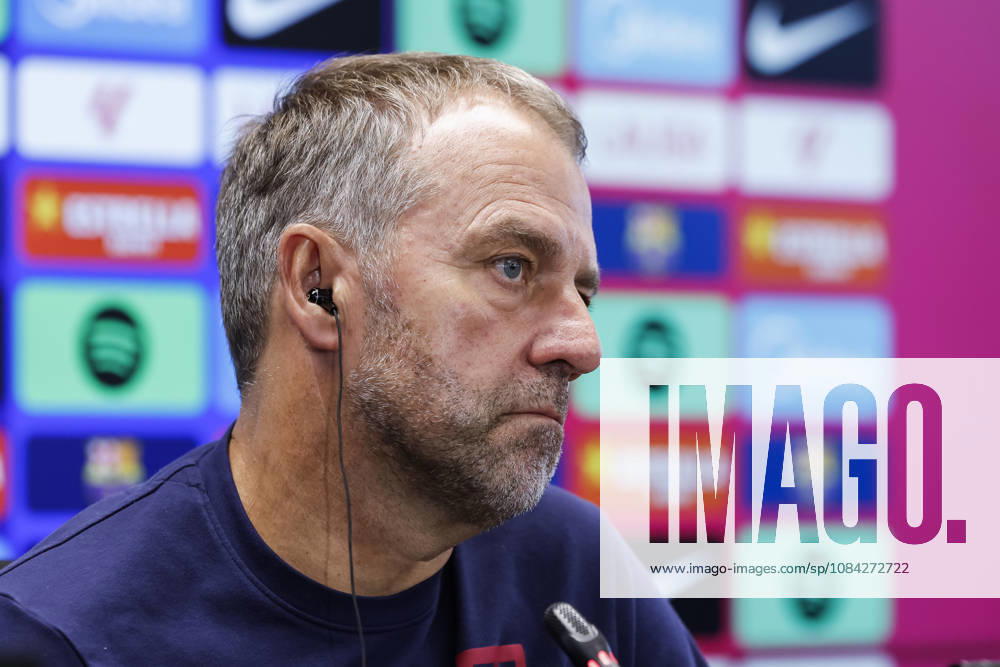 Hansi Flick, head coach of FC Barcelona, Barca attends his press conference, PK, Pressekonferenz during the training day of FC Barcelona ahead the Spanish League, LaLiga EA Sports, football match against Getafe CF at Ciudad Esportiva Joan Gamper on October 09, 2026 in Sant Joan Despi, Barcelona, Spain. FC Barcelona Training And Press Conference - LaLiga EA Sports - ZUMAa181 20261009_zaa_a181_036