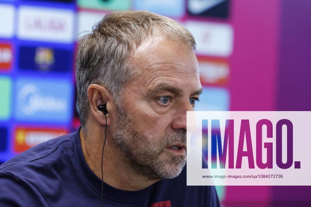 Hansi Flick, head coach of FC Barcelona, Barca attends his press conference, PK, Pressekonferenz during the training day of FC Barcelona ahead the Spanish League, LaLiga EA Sports, football match against Getafe CF at Ciudad Esportiva Joan Gamper on October 09, 2026 in Sant Joan Despi, Barcelona, Spain. FC Barcelona Training And Press Conference - LaLiga EA Sports - ZUMAa181 20261009_zaa_a181_038