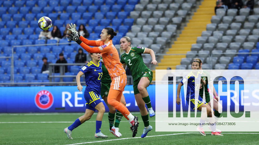 2027 FIFA Women s World Cup Round One Qualifying Play-off First Leg, Astana Arena, Astana, Kazakhstan 9 10 2026 Kazakhstan vs Republic of Ireland Kazakhstans Nazym Ismailova with Jessie Stapleton of Ireland Nazym Ismailova with Jessie Stapleton 9 10 2026