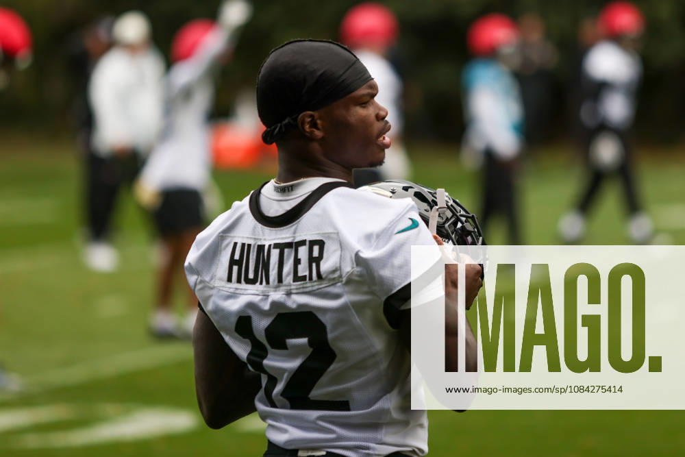 CHADLER’S CROSS, ENGLAND - October 9th: Travis Hunter of the Jacksonville Jaguars during the Jacksonville Jaguars training session at The Grove on October 9, 2026 in Chandler’s Cross, England on October 9th 2026, in Hertfordshire England. Phillip Rocker SPP