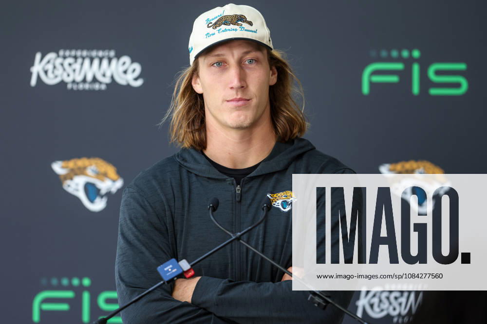 CHADLER’S CROSS, ENGLAND - October 9th: Trevor Lawrence of the Jacksonville Jaguars doing the media Q&A during the Jacksonville Jaguars training session at The Grove on October 9, 2026 in Chandler’s Cross, England on October 9th 2026, in Hertfordshire England. Phillip Rocker SPP