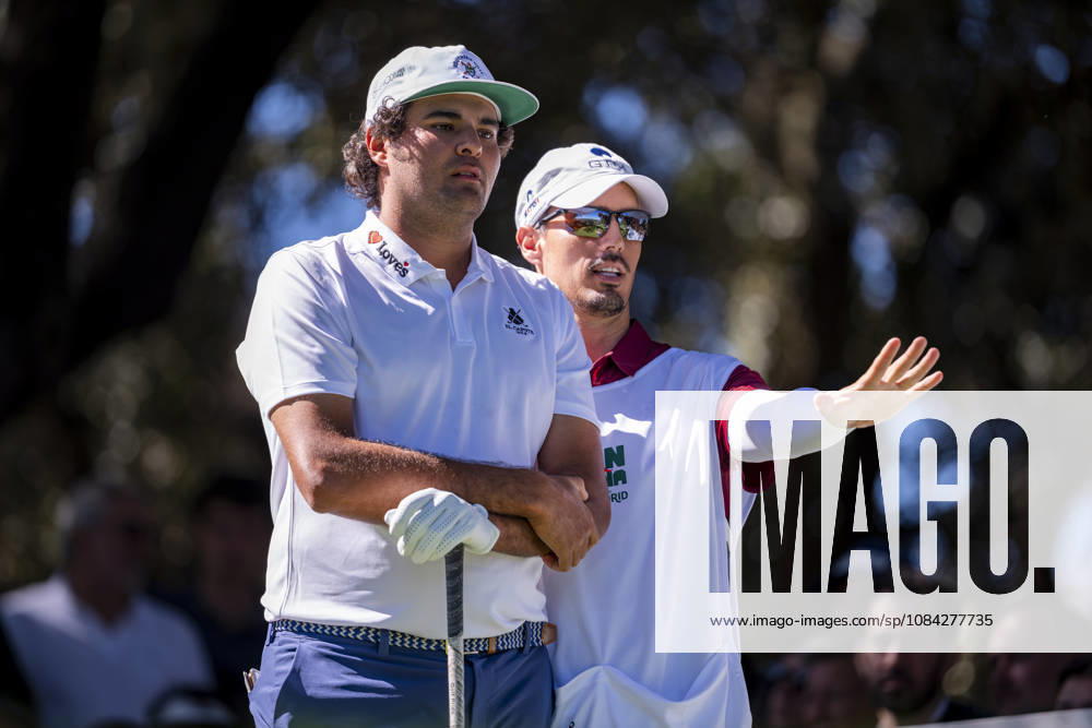 Open de Espana presented by Madrid - Day Two MADRID, SPAIN - OCTOBER 9: Eugenio Chacarra of Spain (L) interacts with his caddie on day two of the Open de Espana presented by Madrid at Club de Campo Villa de Madrid on October 9, 2026 in Madrid, Spain. Madrid Club de Campo Villa de Madrid Madrid Spain