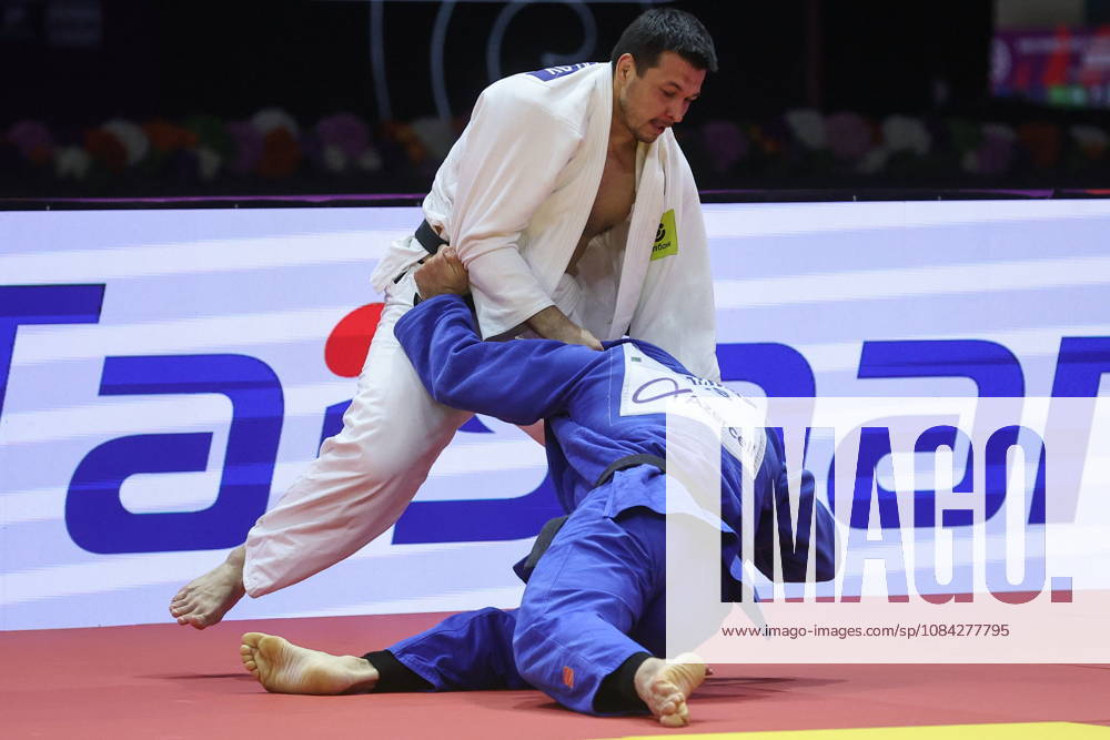 AZERBAIJAN, BAKU - OCTOBER 9, 2026: Niyaz Bilalov (L) of Russia and Arman Adamian of Russia compete in their -100 kg bout as part of the 2026 World Judo Championships at the National Gymnastics Arena. Mikhail Sinitsyn TASS 98996891