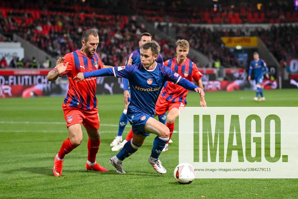 Jonas Foehrenbach (1. FC Heidenheim 1846) und Naatan Skyttae (1. FC Kaiserslautern) im Zweikampf waehrend des spiels der 2. Bundesliga zwischen 1. FC Heidenheim und 1. FC Kaiserslautern, Voith-Arena am 09. October 2026 in Heidenheim an der Brenz, Deutschland. (Foto von Harry Langer DeFodi Images) +++ Jonas Foehrenbach (1. FC Heidenheim 1846) und Naatan Skyttae (1. FC Kaiserslautern) battle for the ball during the 2nd Bundesliga match between 1. FC Heidenheim and 1. FC Kaiserslautern at Voith-Arena on October 9, 2026 in Heidenheim an der Brenz, Germany. (Photo by Harry Langer DeFodi Images) DFB DFL REGULATIONS PROHIBIT ANY USE OF PHOTOGRAPHS AS IMAGE SEQUENCES AND OR QUASI-VIDEO. (Photo by Harry Langer DeFodi Images) DFB DFL REGULATIONS PROHIBIT ANY USE OF PHOTOGRAPHS AS IMAGE SEQUENCES AND OR QUASI-VIDEO. -