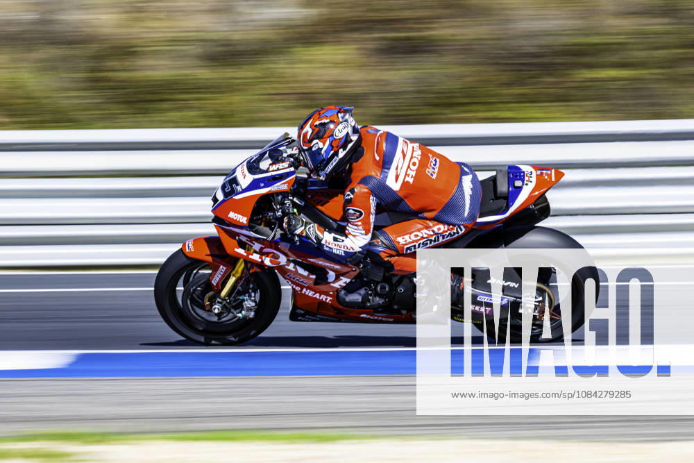 Somkiat Chantra of Honda HRC in action during the Free Practice 2 of the FIM Superbike World Championship, WM, Weltmeisterschaft at Circuito Estoril on October 9, 2026 in Cascais, Portugal. Motorsports 2026: WorldSBK - Tissot Estoril Round - ZUMAr200 20261009_zsp_r200_017