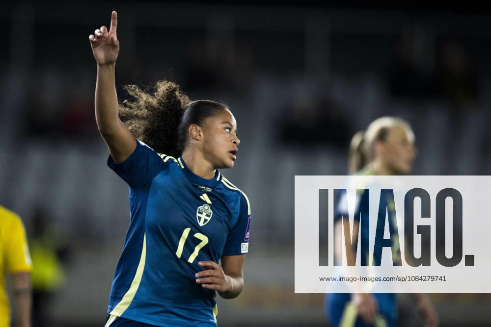 Felicia Schröder of Sweden during the FIFA Women s World Cup qualifier play-off football match between Lithuania and Sweden on October 9, 2026 in Kaunas. Photo: Mathias Bergeld BILDBYRAN kod MB MB1418 fotboll football soccer fotball vm-kval kval fifa womens world cup qualifier qualifier playoff lithuania sverige sweden dam bbeng play-off