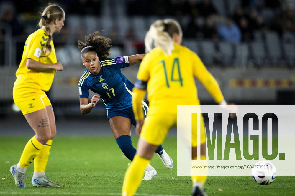 Felicia Schröder of Sweden during the FIFA Women s World Cup qualifier play-off football match between Lithuania and Sweden on October 9, 2026 in Kaunas. Photo: Mathias Bergeld BILDBYRAN kod MB MB1418 fotboll football soccer fotball vm-kval kval fifa womens world cup qualifier qualifier playoff lithuania sverige sweden dam bbeng play-off