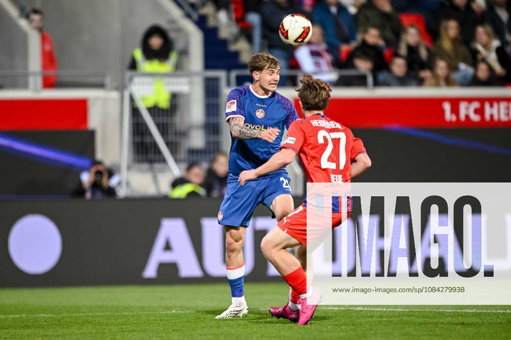 Paul Joly (1. FC Kaiserslautern) und Michael Heule (1. FC Heidenheim 1846) im Zweikampf waehrend des spiels der 2. Bundesliga zwischen 1. FC Heidenheim und 1. FC Kaiserslautern, Voith-Arena am 09. October 2026 in Heidenheim an der Brenz, Deutschland. (Foto von Harry Langer DeFodi Images) +++ Paul Joly (1. FC Kaiserslautern) und Michael Heule (1. FC Heidenheim 1846) battle for the ball during the 2nd Bundesliga match between 1. FC Heidenheim and 1. FC Kaiserslautern at Voith-Arena on October 9, 2026 in Heidenheim an der Brenz, Germany. (Photo by Harry Langer DeFodi Images) DFB DFL REGULATIONS PROHIBIT ANY USE OF PHOTOGRAPHS AS IMAGE SEQUENCES AND OR QUASI-VIDEO. (Photo by Harry Langer DeFodi Images) DFB DFL REGULATIONS PROHIBIT ANY USE OF PHOTOGRAPHS AS IMAGE SEQUENCES AND OR QUASI-VIDEO. -