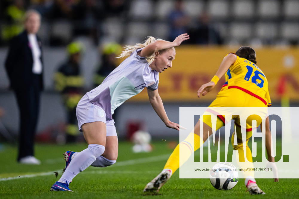 Thea Bjelde of Norway during the FIFA Women s World Cup Qualifier football match between Romania and Norway on October 9, 2026 in Bucharest. Photo: Marius Simensen BILDBYRAN COP 238 bbeng dam FIFA World Cup, WM, Weltmeisterschaft, Fussball qualifiers football fotball fotboll landskamp norge norway romania soccer vm kvalik vm-kvalifisering kvinner